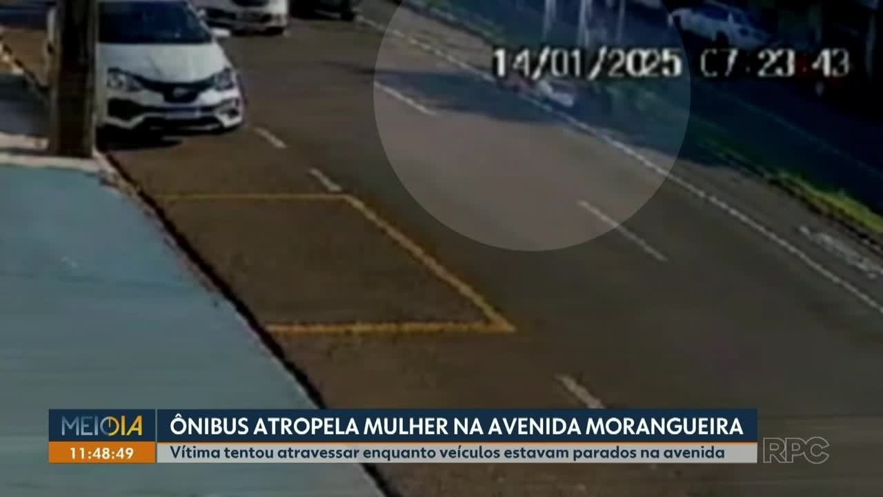 Mulher fica gravemente ferida após ser atropelada por ônibus do