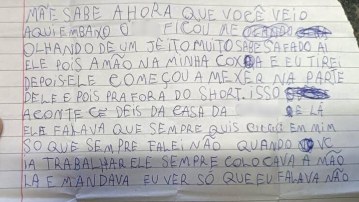 Voc Viu Menina Denuncia Ass Dios Do Padrasto Em Carta E Coloca Na Bolsa Da M E Filho Morre