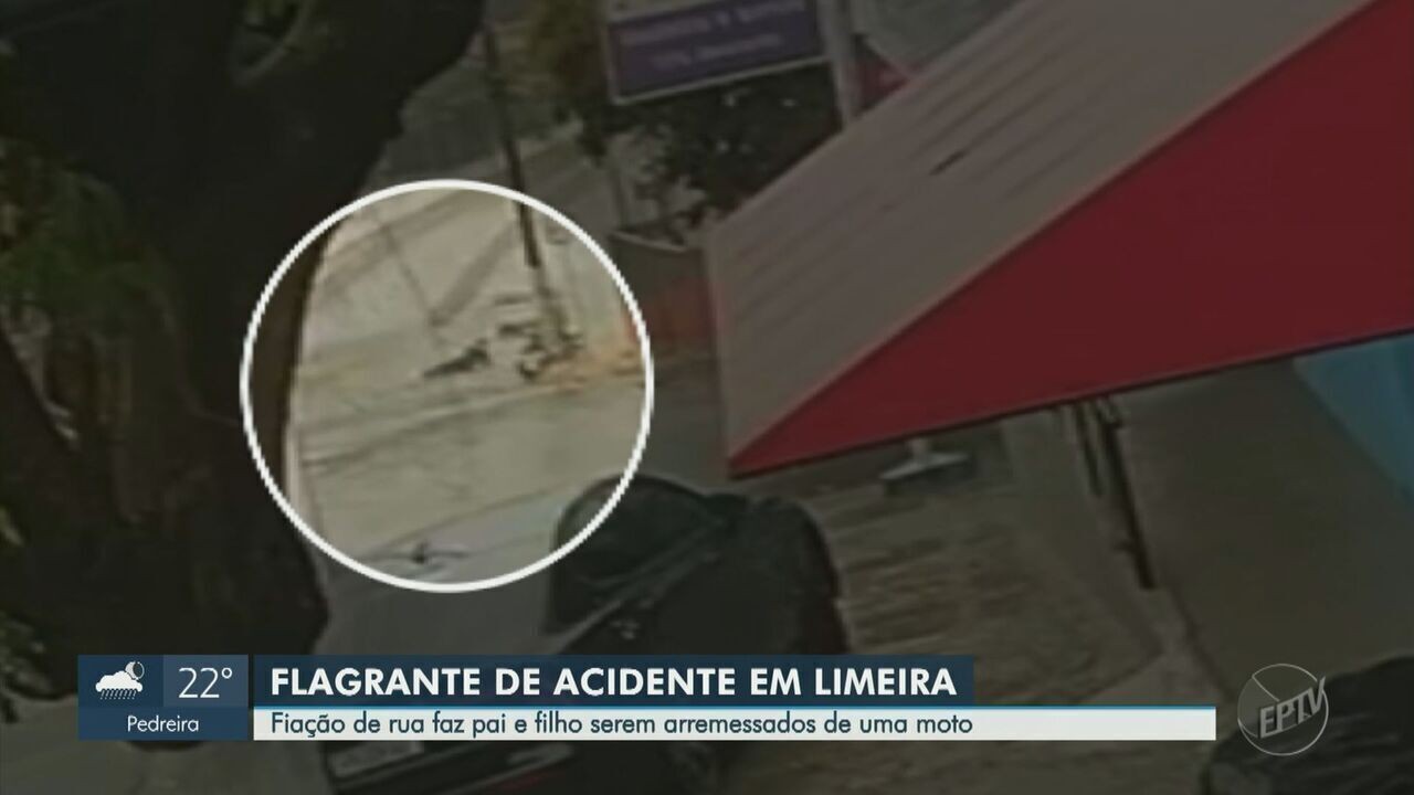 VÍDEO Câmera flagra acidente após moto se enroscar em fiação de