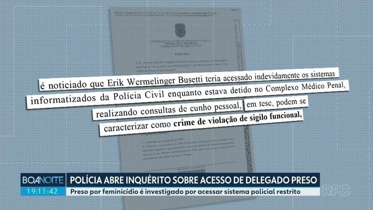 Pol Cia Civil Abre Inqu Rito Para Apurar Acesso De Delegado Preso