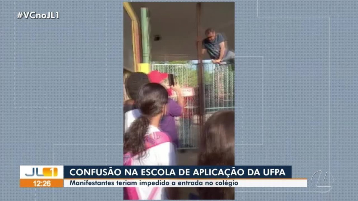 Escola de Aplicação da UFPA tem confusão na portaria após tentativa de