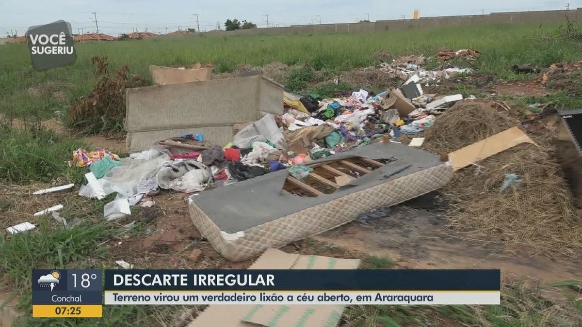 Terreno Baldio Em Araraquara Usado Para Descarte Irregular De Lixo E