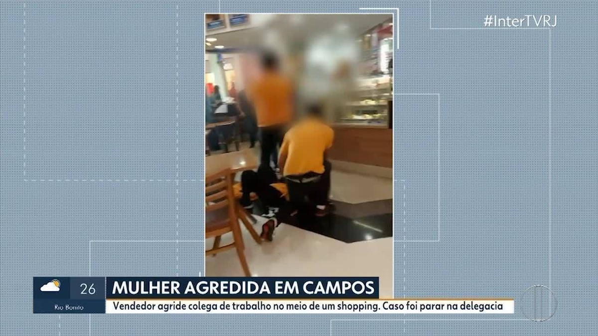 Funcionários de shopping em Campos são levados à delegacia após briga