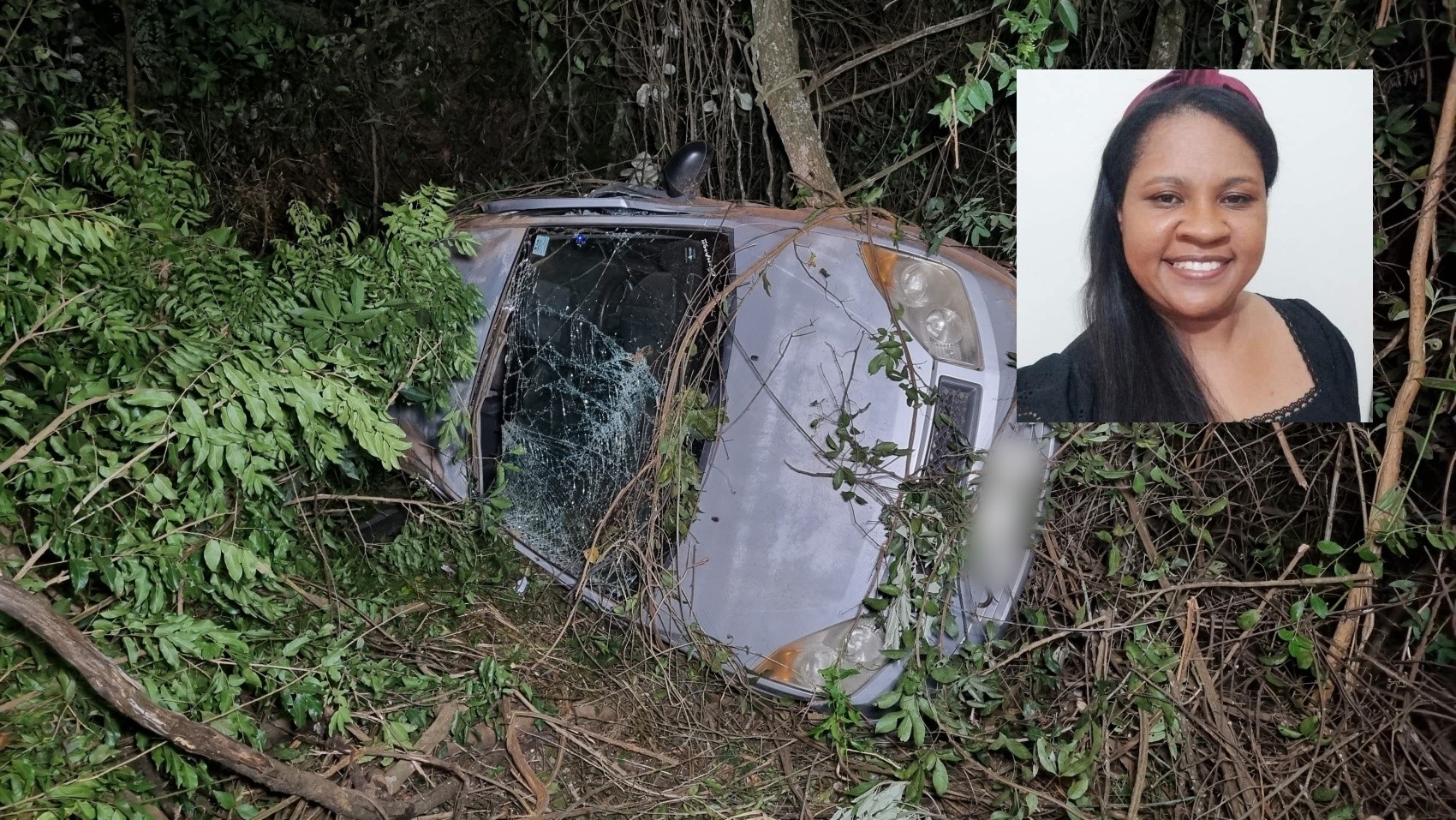 Mulher de 38 anos morre após capotar carro em estrada rural de Ibiraci