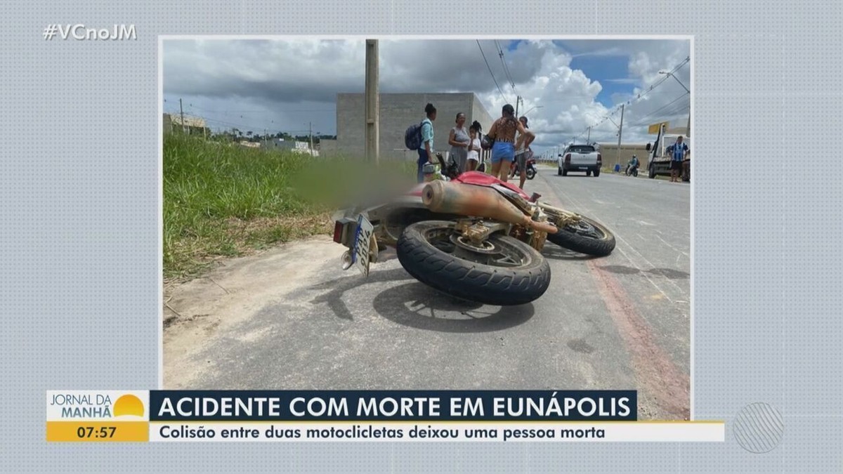 Batida Entre Motocicletas Em Eun Polis Termina Homem Morto E Outro