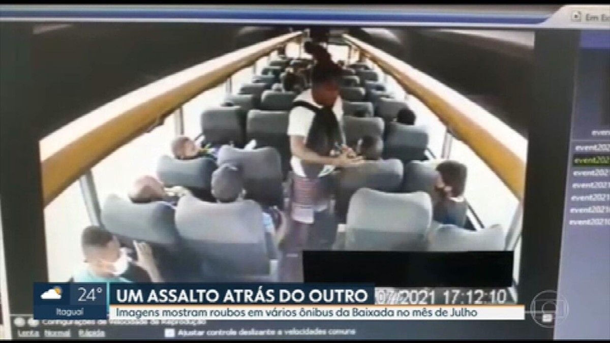 VÍDEO Câmeras registram sequência de assaltos em ônibus que circulam