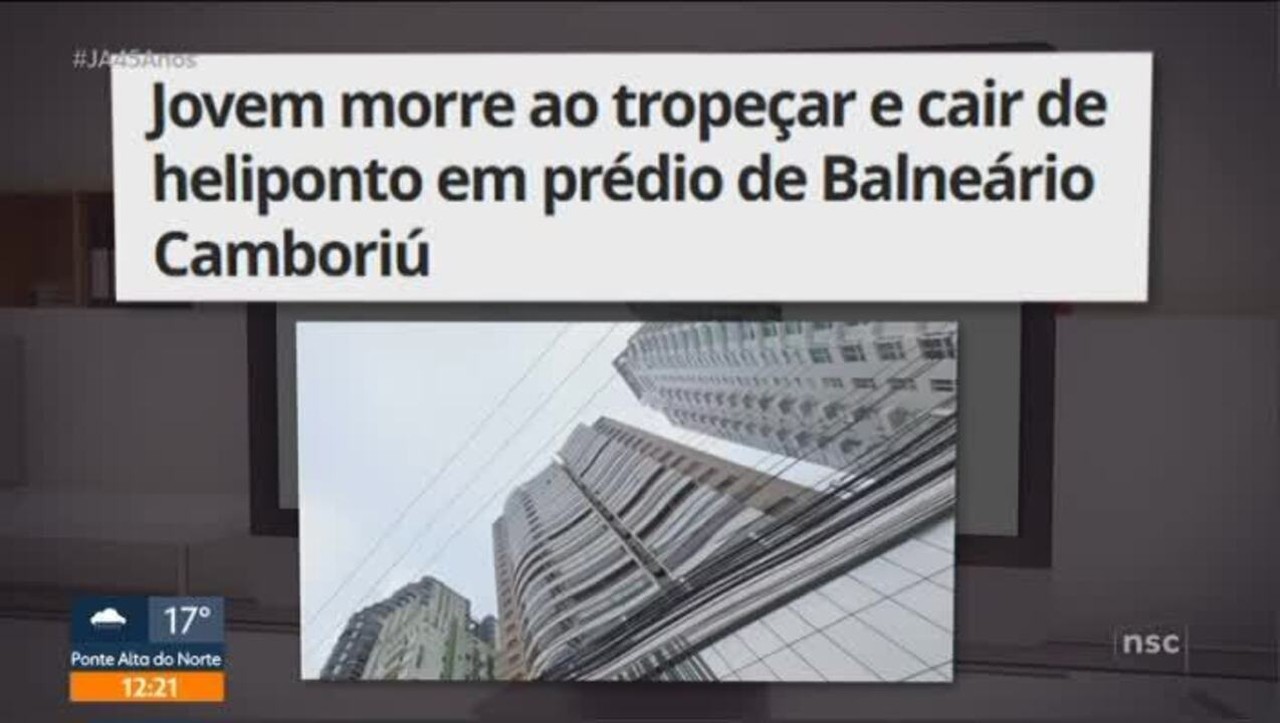 Jovem que morreu após tropeçar e cair de heliponto em prédio de