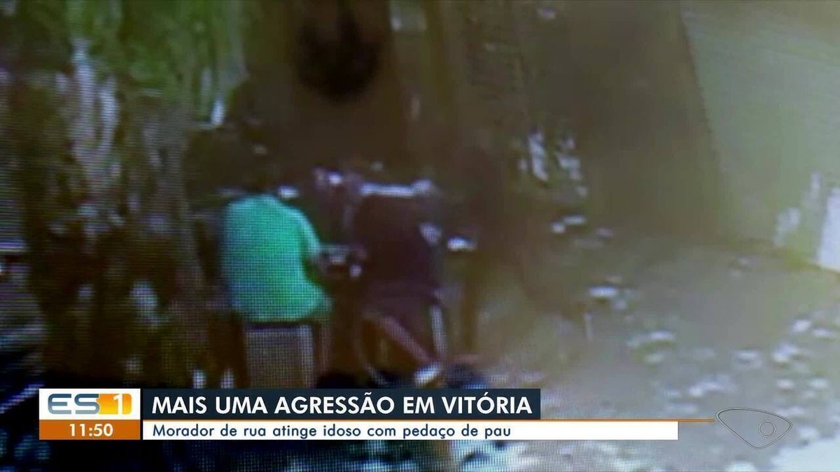 V Deo Mostra Idoso Sendo Agredido A Pauladas No Centro De Vit Ria