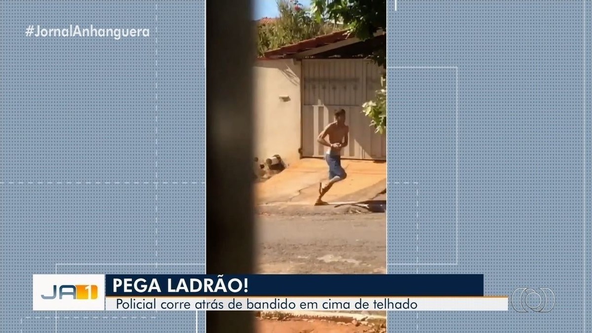 Homem foge algemado de carro da PM passa por telhado e é perseguido