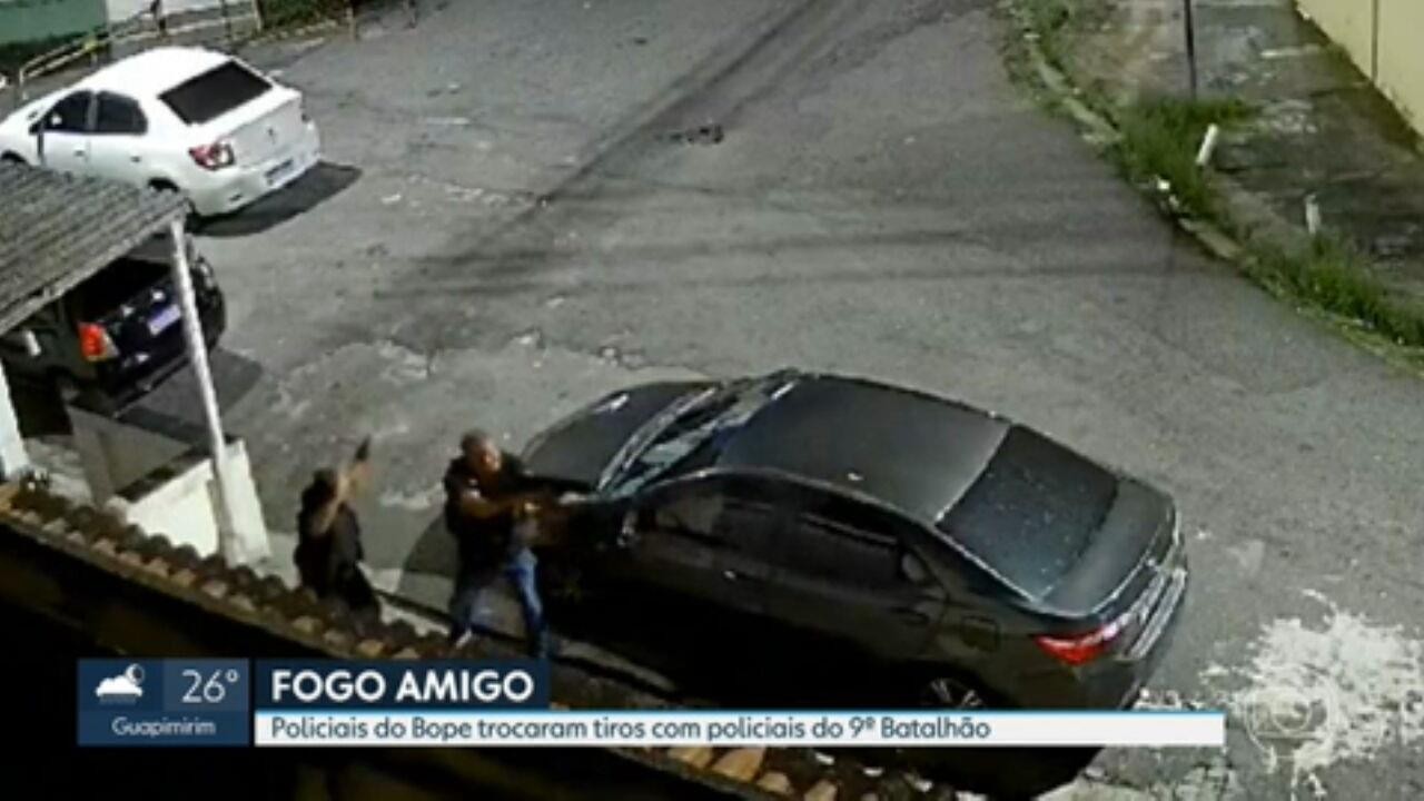 Policiais do Bope trocam tiros policiais do 9º Batalhão veja vídeo