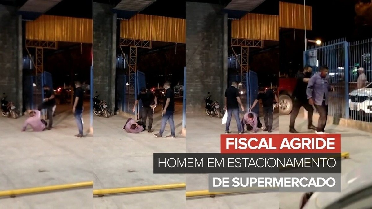 Fiscal Agride Homem Tapa E Chute No Rosto Em Supermercado Em Boa