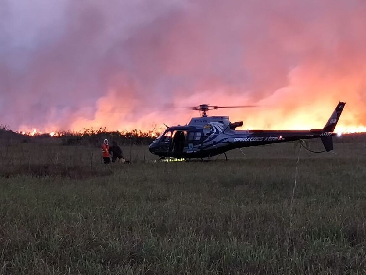 Fogo reascende no Pantanal de MS em novembro mais focos de incêndio