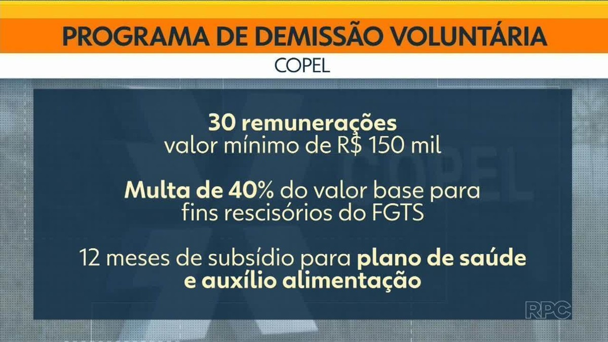 Copel lança Programa de Demissão Voluntária para trabalhadores a partir