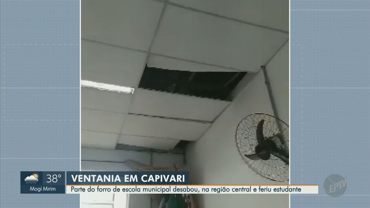 Parte De Teto De Escola Desaba Ventania Em Capivari E Aluno Tem