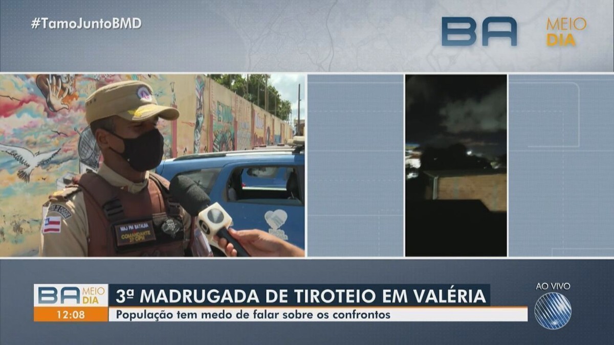 Bairro de Valéria em Salvador registra tiroteio pelo terceiro dia