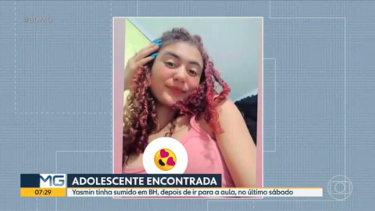 Após três dias adolescente que desapareceu em BH é encontrada Minas