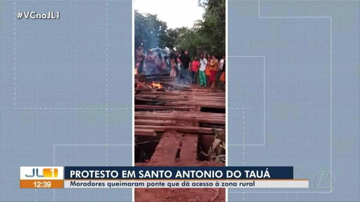 Moradores ateiam fogo em ponte de acesso à comunidade de cidade do Pará