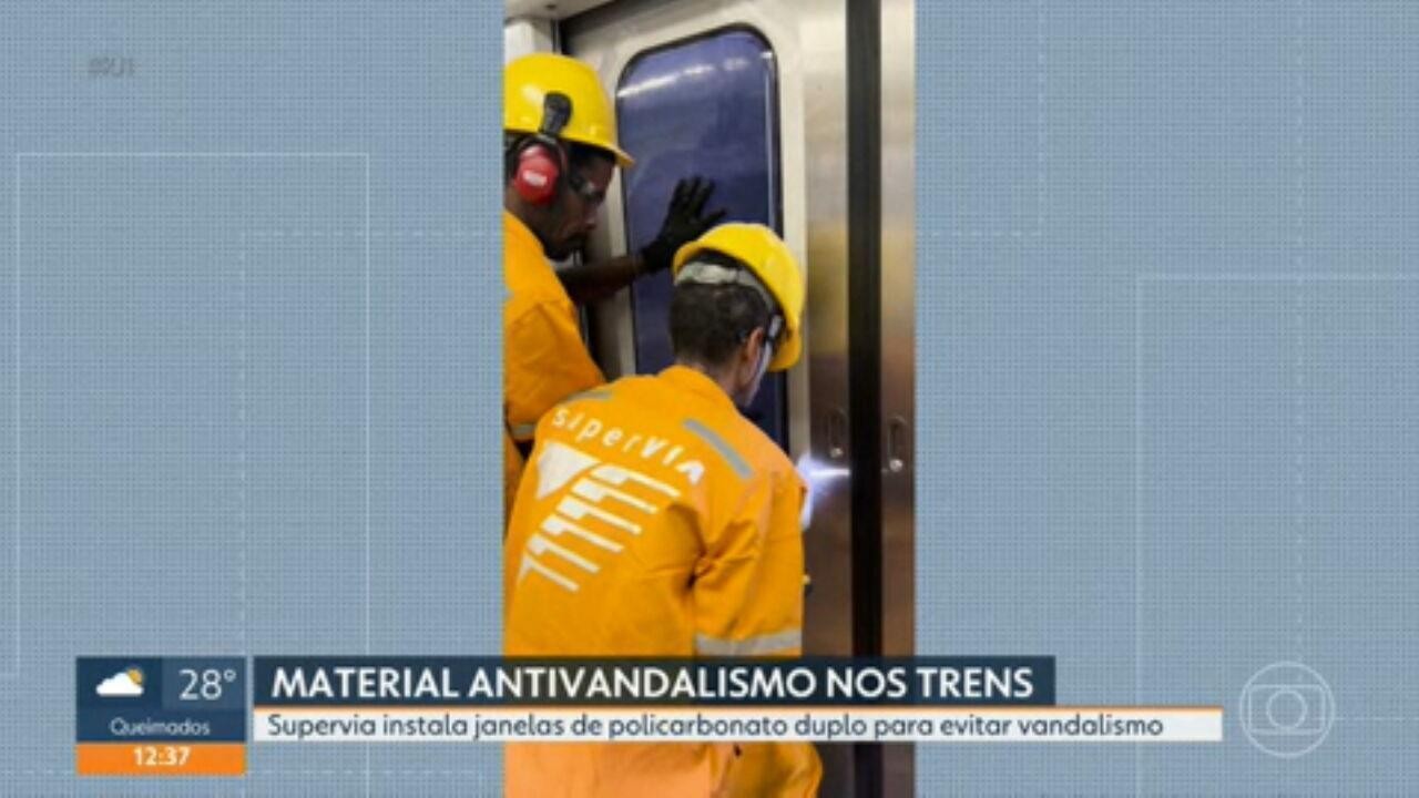 Supervia Testa Material Antivandalismo Em Janelas E Assentos De Trens