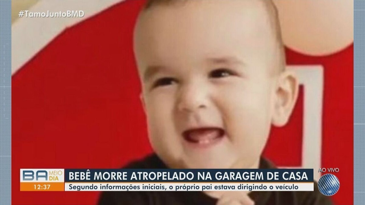 Bebê de um ano morre na BA após ser atropelado na garagem de casa