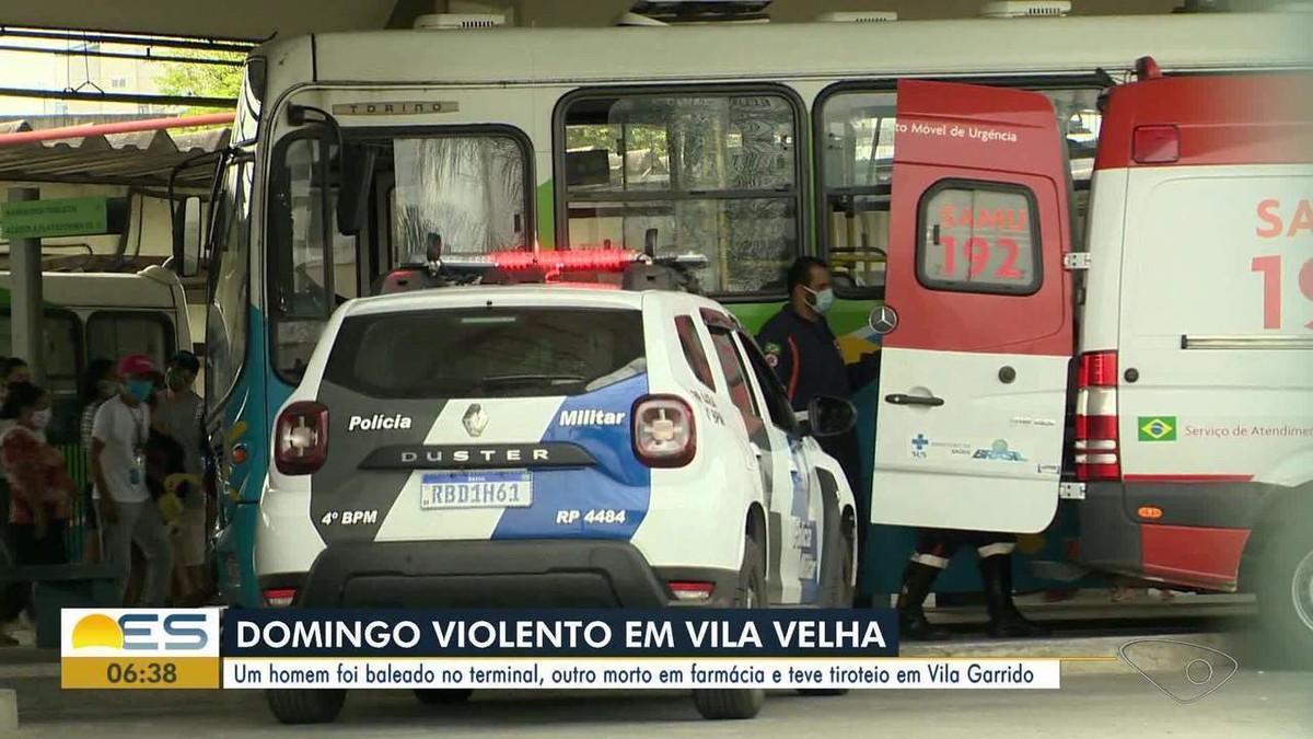 Homem é baleado em tiroteio dentro do Terminal de Vila Velha no ES