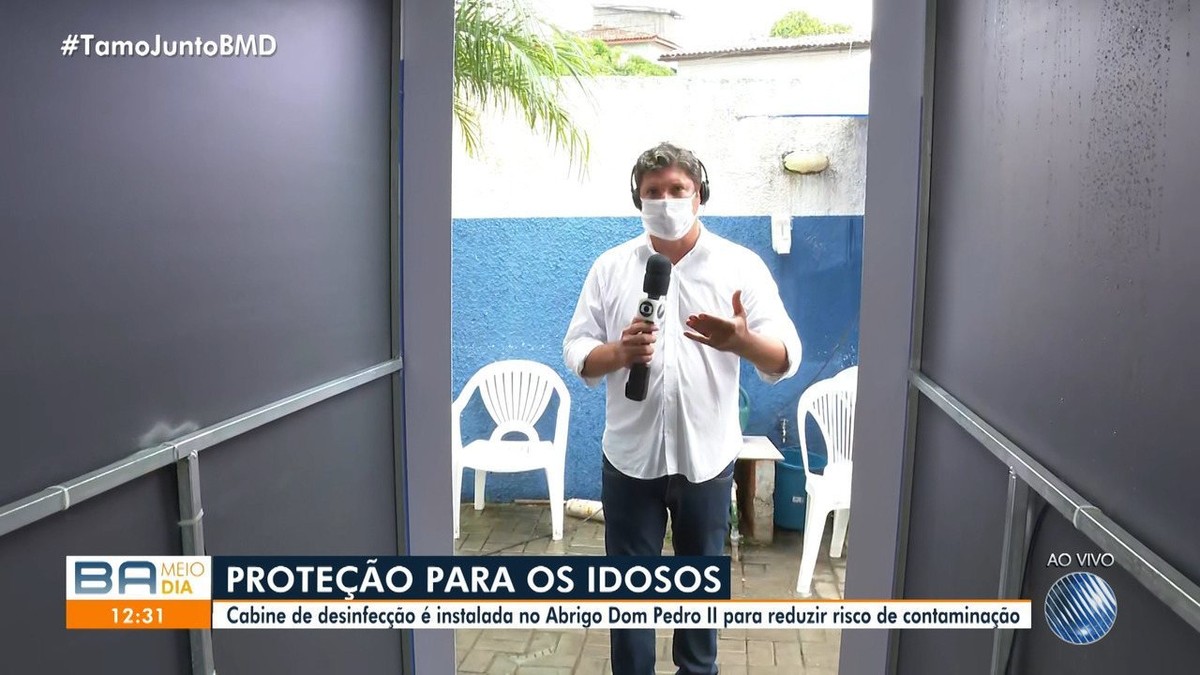 Cabine De Desinfec O Instalada No Abrigo Dom Pedro Ii Em Salvador