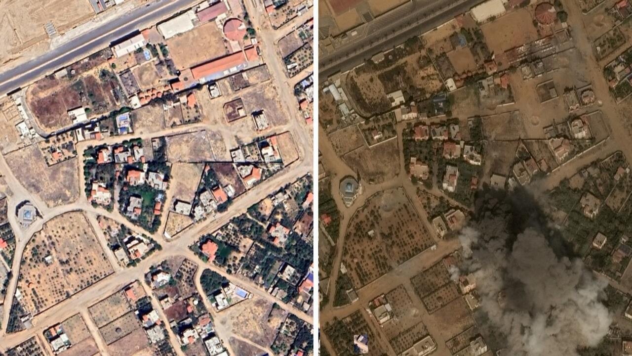 Imagens de satélite mostram destruição em Gaza após ataques aéreos de