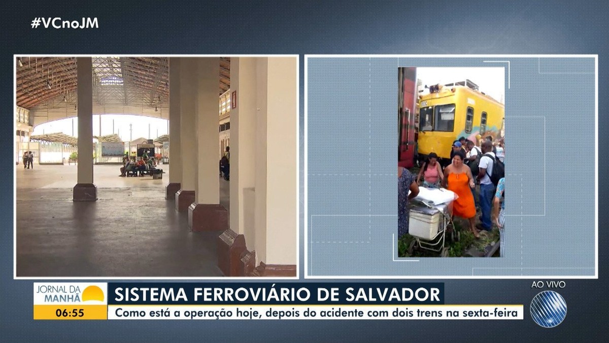 Após acidente 47 feridos sistema ferroviário de Salvador opera