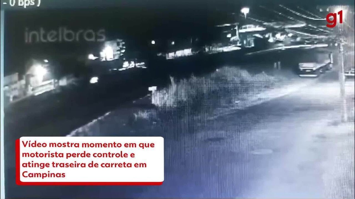 V Deo Veja Momento Em Que Motorista Perde Controle E Atinge Carreta Em