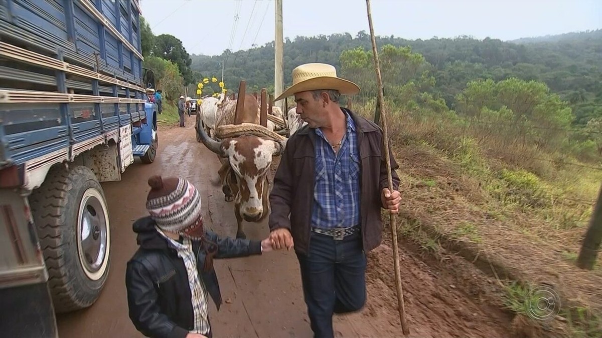 Fam Lias Participam Do Tradicional Desfile Dos Carros De Lenha Em S O