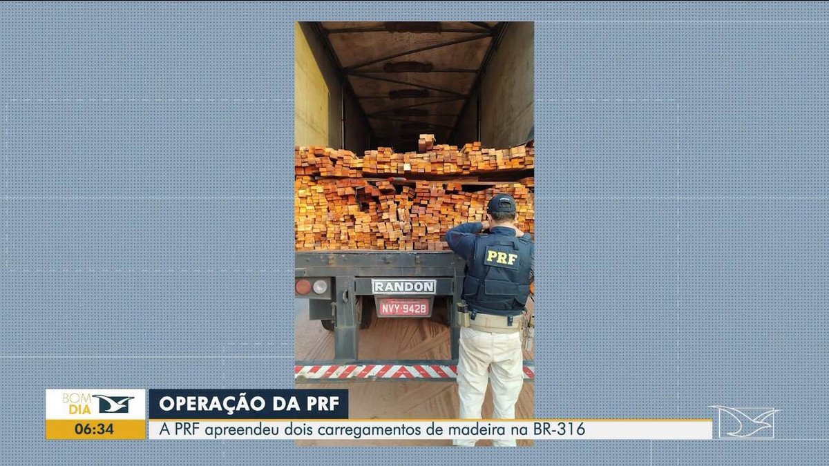 Pol Cia Rodovi Ria Federal Apreende Carregamentos De Madeira Ilegal