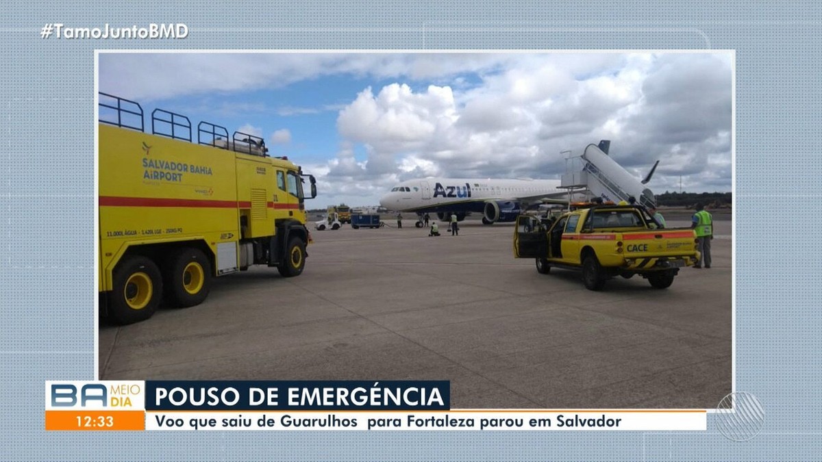 Avião da Azul faz pouso de emergência no aeroporto de Salvador após