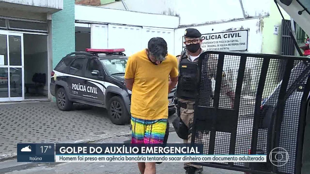 Homem é preso tentando sacar auxílio emergencial documento falso em