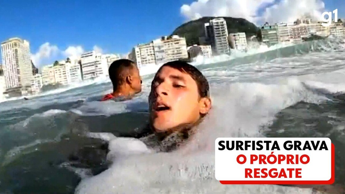 V Deo Surfista Filma O Pr Prio Resgate Ap S Quase Se Afogar Em