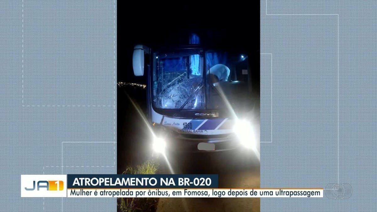 Mulher morre após ser atropelada por ônibus na BR 020 Trânsito GO G1