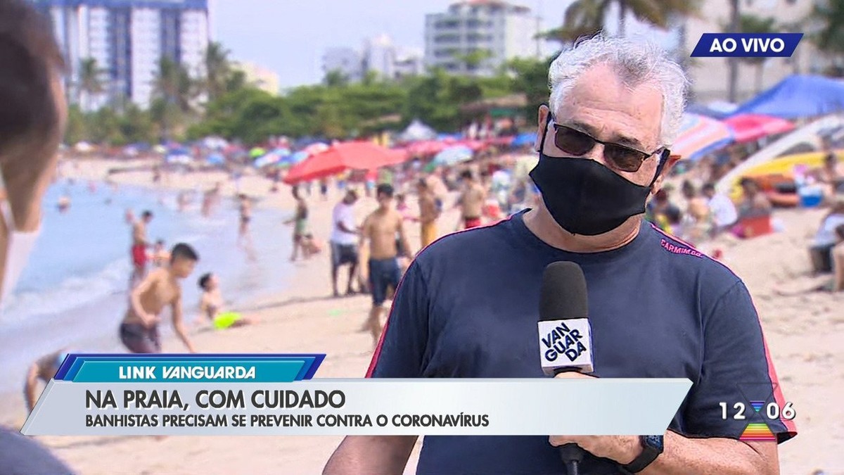 Praias de Caraguatatuba ficam cheias neste sábado a chegada do