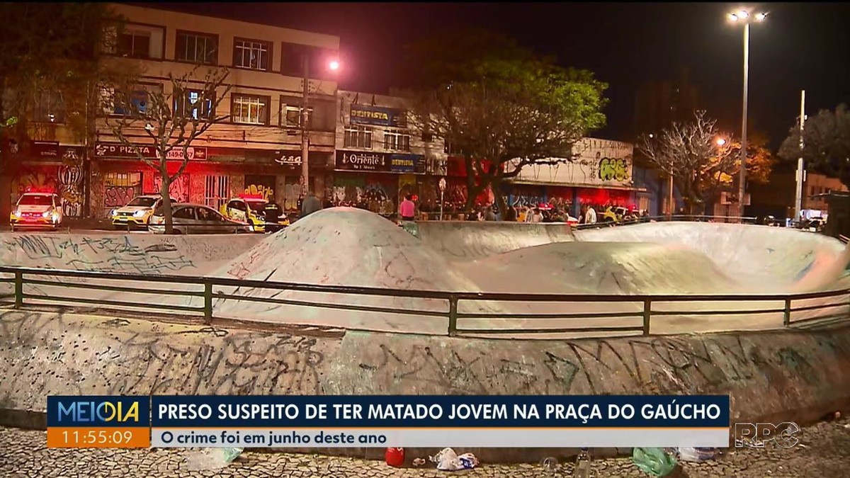 Suspeito de matar jovem na Praça do Gaúcho em Curitiba é preso