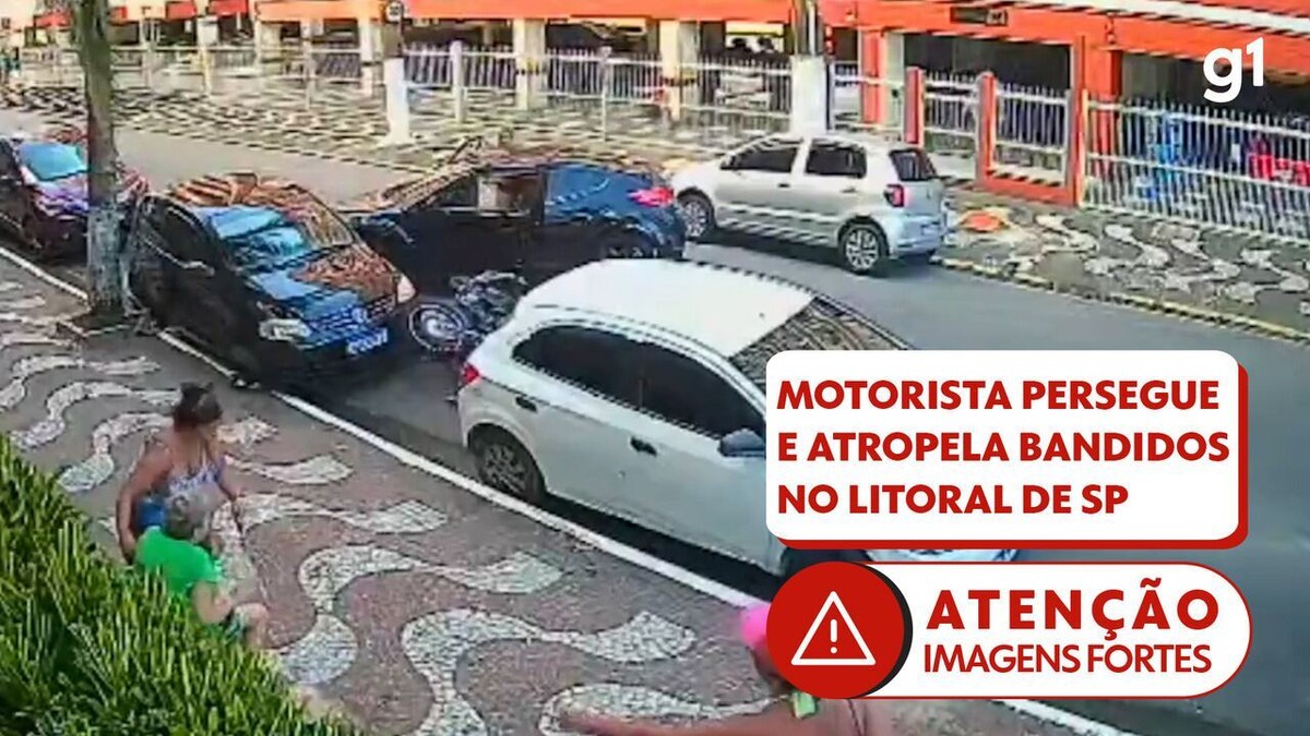 Motorista persegue e atropela criminosos que o roubaram em semáforo no