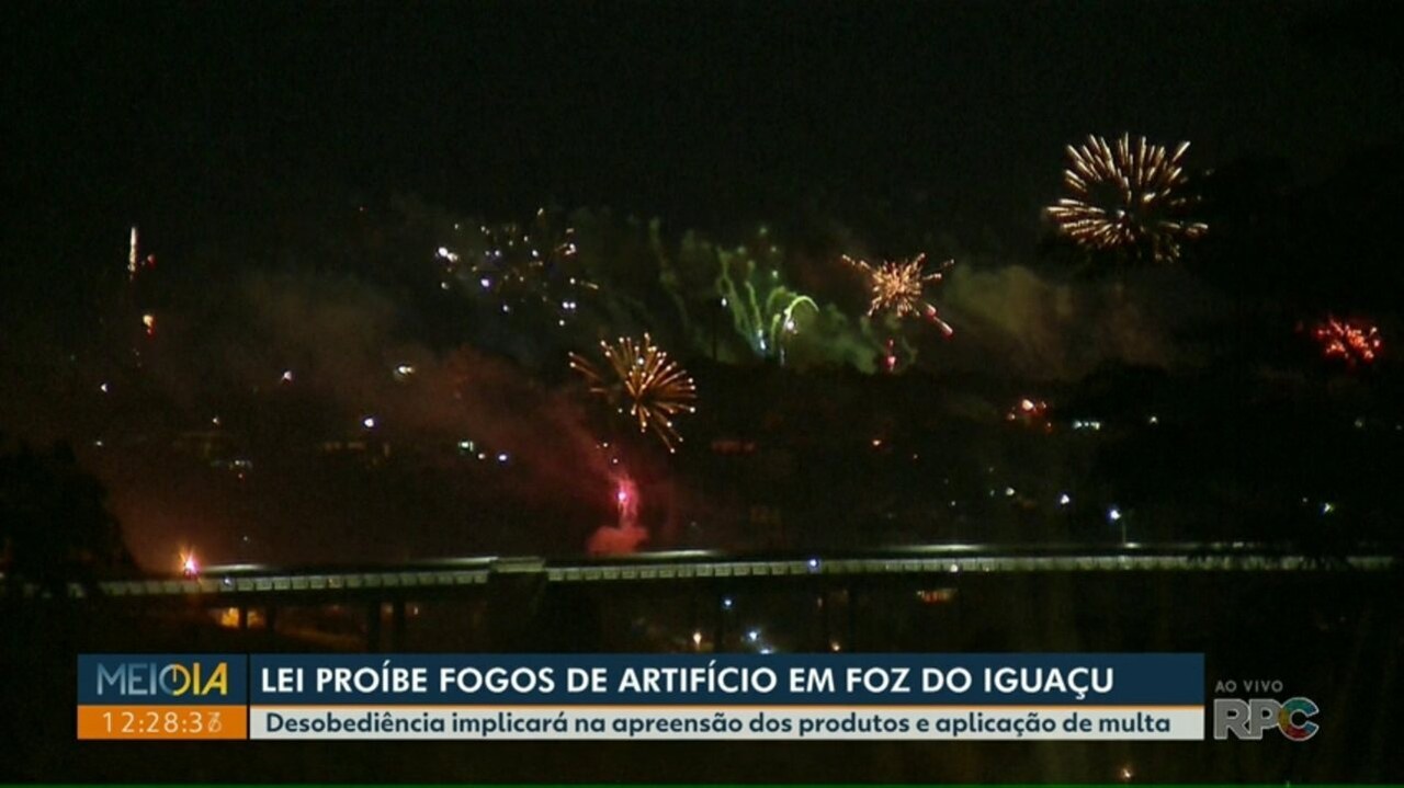 Lei que proíbe uso de fogos de artifício entra em vigor em Foz do