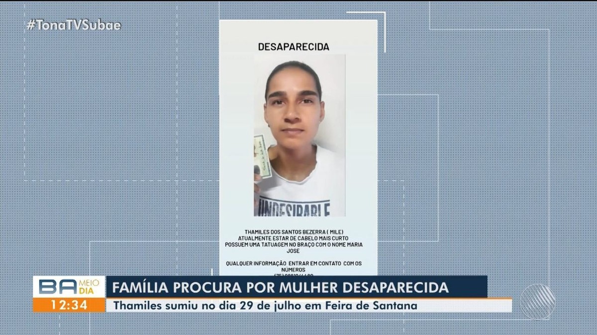 Família procura por mulher que desapareceu há quase um mês em Feira de