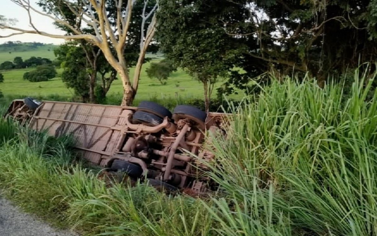 Ônibus tomba e deixa 27 pessoas feridas na BR 153 em Rialma Trânsito