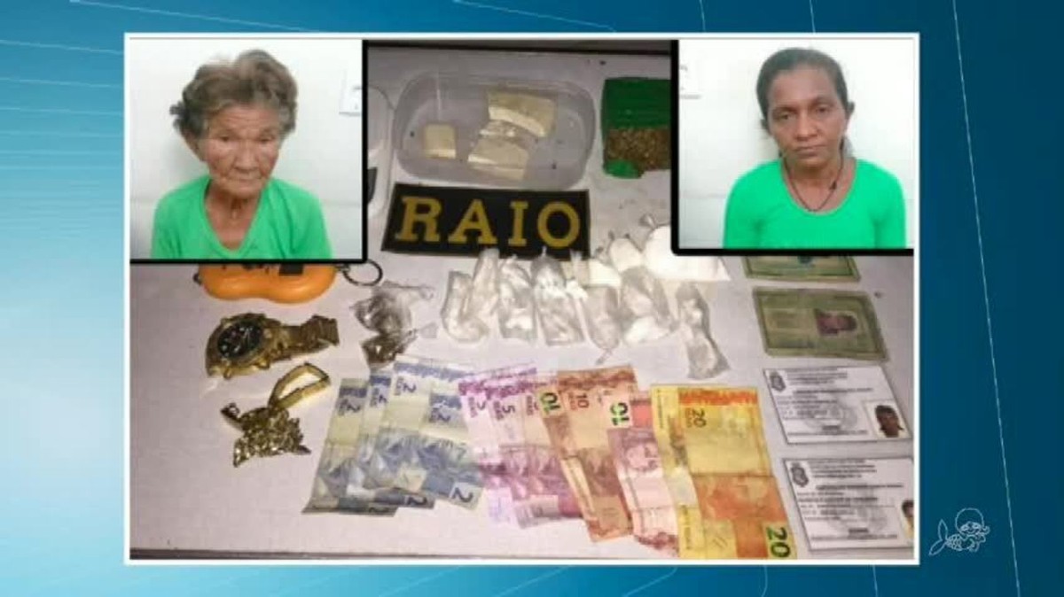 Idosa de 72 anos e filha são presas suspeitas tráfico de drogas no