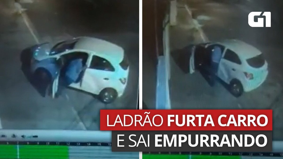 Ladr O Furta Carro De Garagem E Sai Empurrando O Ve Culo Em Cuiab