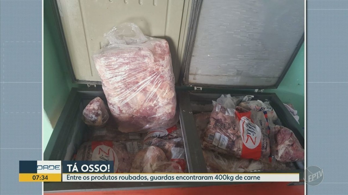 Trio é detido após furtar caixas de piso e 400 kg de carne em Campinas