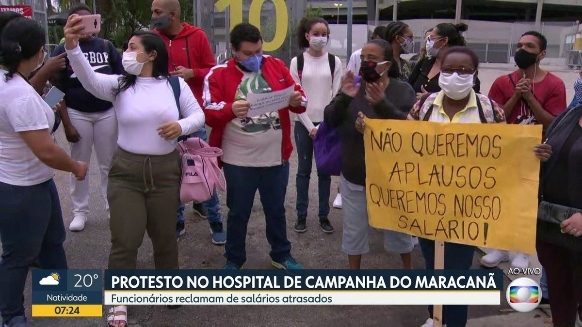 Funcion Rios Do Hospital De Campanha Do Maracan Protestam Contra