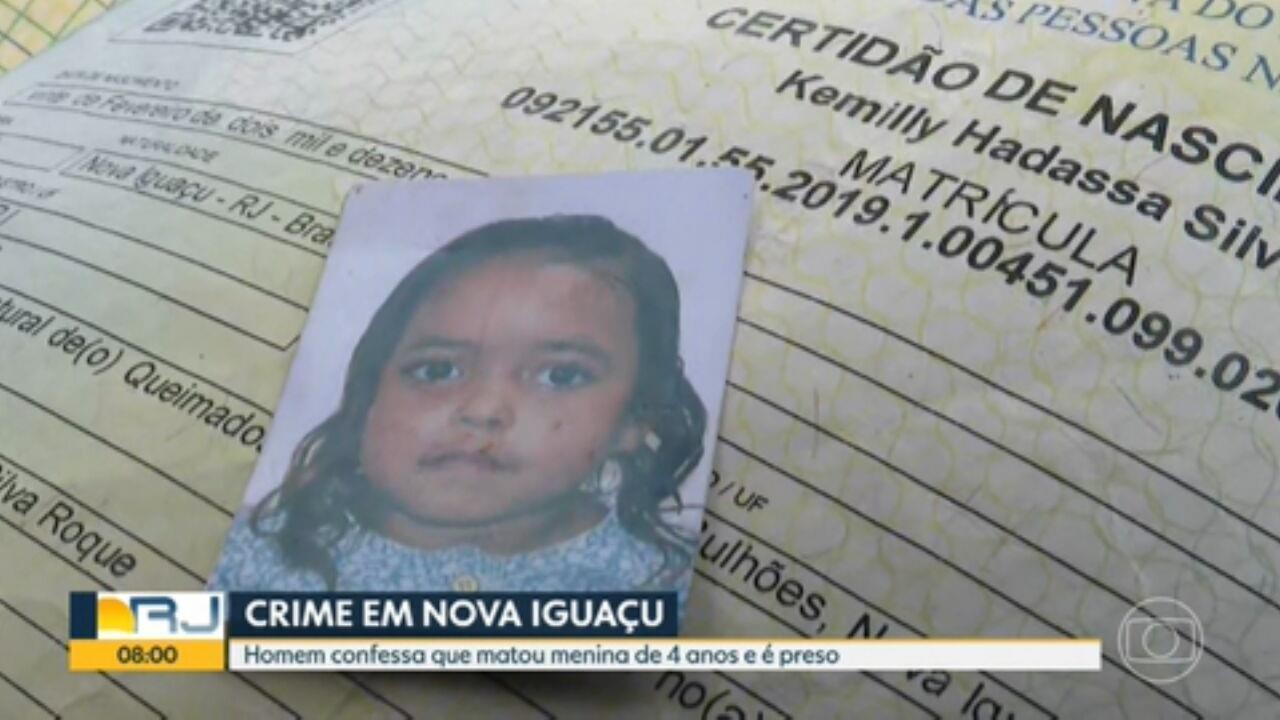 Preso confessa ter estuprado e matado menina de 4 anos em Nova Iguaçu