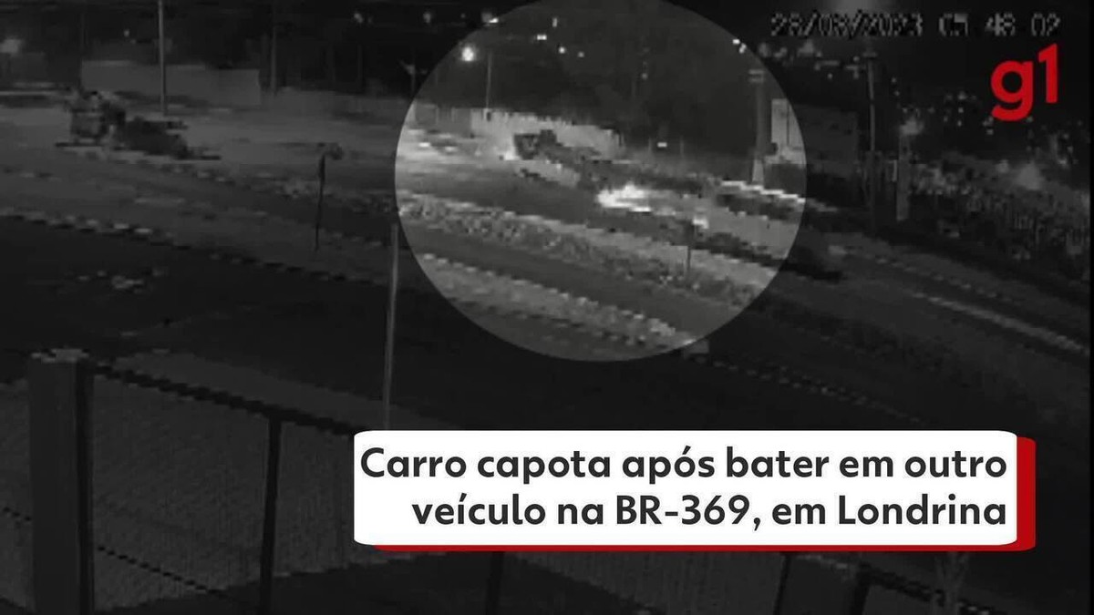 V Deo Carro Capota Ap S Bater Em Outro Ve Culo Na Br Em Londrina