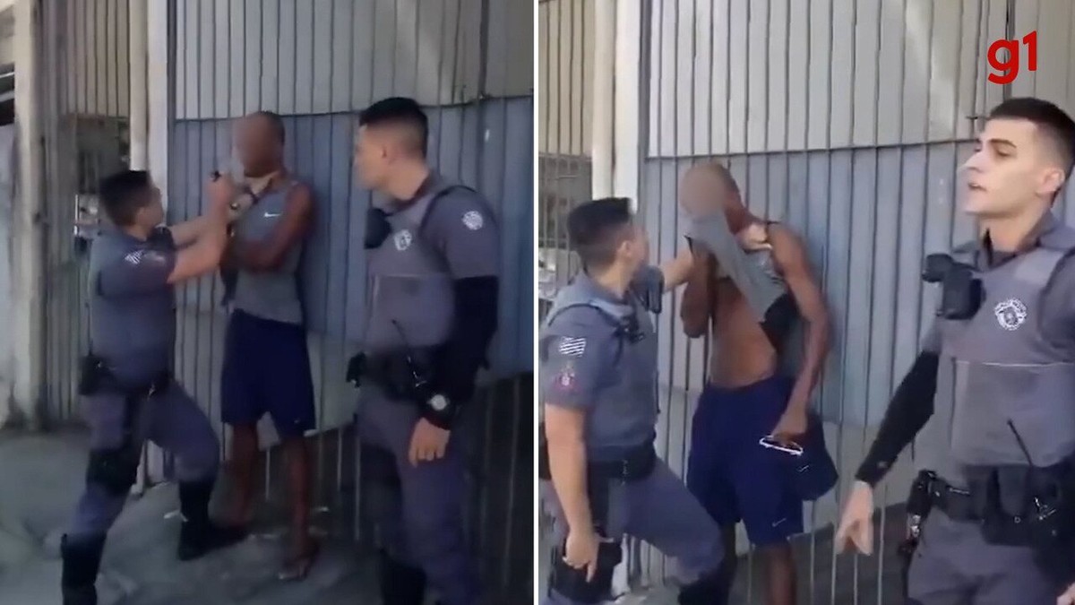 VÍDEO PM imobiliza homem negro pelo pescoço e joga spray de pimenta no