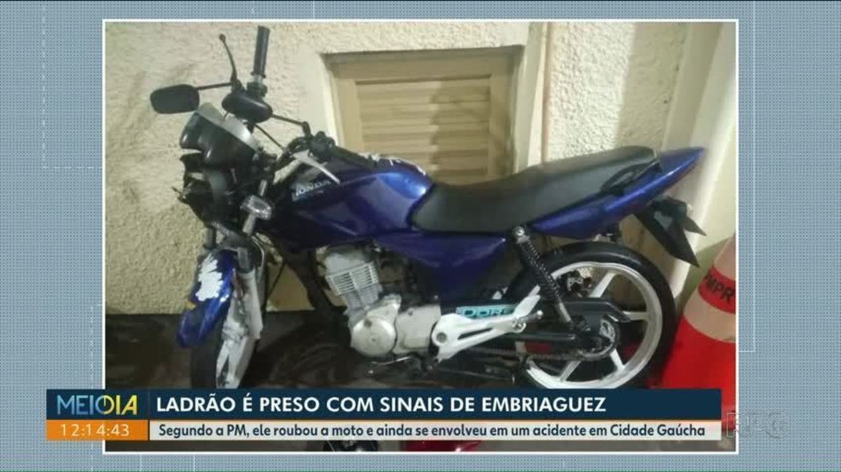 Homem Embriagado Que Conduzia Motocicleta Furtada Preso Ap S Batida