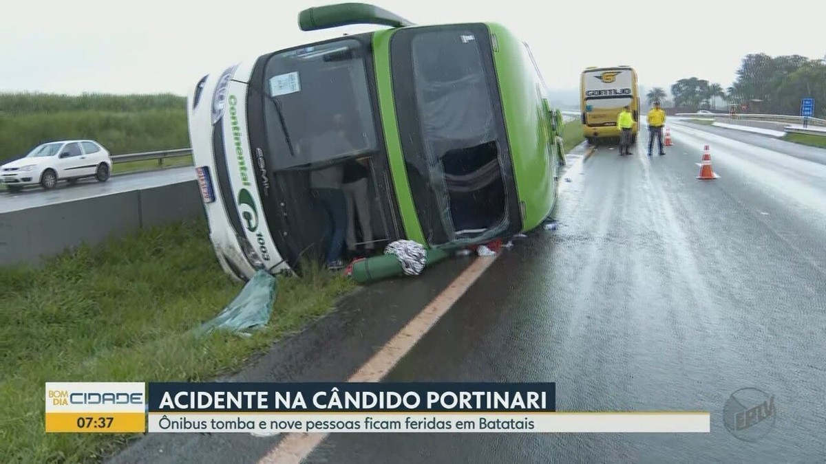 Nibus Tomba E Deixa Ao Menos Feridos Na Rodovia C Ndido Portinari