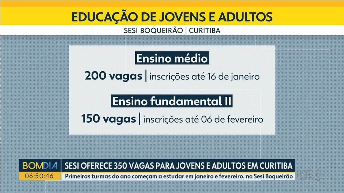 Sesi Abre Vagas Para Curso Online Da Eja Em Curitiba Veja Como Se